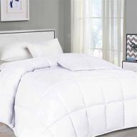 🌟 experience luxurious comfort with the superior down alternative comforter - baffle box construction, medium fill weight, all season full/queen comforter (88" x 90"), white logo