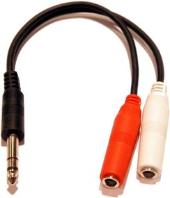 img 1 attached to Inch Stereo Female Splitter Cable Portable Audio & Video for MP3 & MP4 Player Accessories