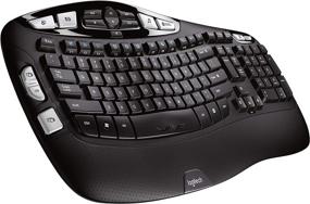 img 3 attached to 💻 Enhance typing comfort with the Logitech K350 Ergonomic Wireless Wave Keyboard featuring Unifying Wireless Technology in Black