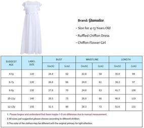 img 3 attached to Stunning Glamulice Flower Girl Bohemian Dress: Ruffle Chiffon Wedding Bridesmaid Holiday Beach Dresses