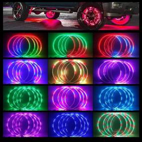 img 3 attached to ❤️ Beatto 15.5 inch Dancing Color Wheel Ring Light Kit with Remote and App Control, Turn Signal and Braking Function, Single Row Design & Lock Feature