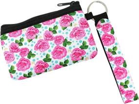 img 3 attached to 👛 allydrew Neoprene Mini Wristlet Wallet/Credit Card ID Holder with Lanyard: Compact & Convenient Storage Solution for Cards on-the-go