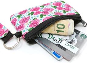 img 2 attached to 👛 allydrew Neoprene Mini Wristlet Wallet/Credit Card ID Holder with Lanyard: Compact & Convenient Storage Solution for Cards on-the-go