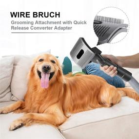 img 3 attached to 🐶 LANMU Dog Pet Grooming Brush Attachment with Quick Release Converter Adapter, Compatible with Dyson V15 V11 V10 V8 V7 V6 Vacuum Cleaner