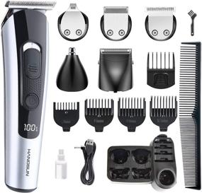 img 4 attached to 🧔 Hangsun HC550 Cordless Grooming Kit for Men - 10 in 1 Rechargeable Beard Trimmer Hair Clippers for Mustache, Head, Body, Face, and Nose Hair – Enhanced Cutting Groomer with USB Charging