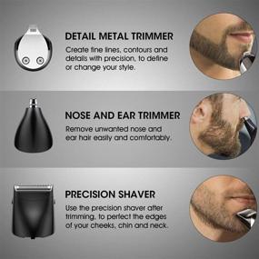 img 1 attached to 🧔 Hangsun HC550 Cordless Grooming Kit for Men - 10 in 1 Rechargeable Beard Trimmer Hair Clippers for Mustache, Head, Body, Face, and Nose Hair – Enhanced Cutting Groomer with USB Charging