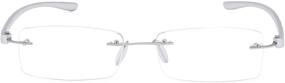 img 1 attached to Reducblu Rimless Reading Glasses: Stylish Small Lenses Readers for Men and Women