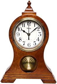 img 4 attached to Beesealy Mantel Clock: Modern, Silent Table ⏰ Clock with Pendulum for Living Room Decor and Desktop
