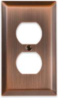 🔌 amerelle 163dac century wall plate, 1 duplex outlet, steel material, antique copper finish, 1-pack логотип