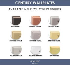 img 1 attached to 🔌 Amerelle 163DAC Century Wall Plate, 1 Duplex Outlet, Steel Material, Antique Copper Finish, 1-Pack