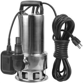 img 4 attached to 1.5HP 4250 GPH Stainless Steel Sump Submersible Clean 🌊 Dirty Heavy Duty Drain Water Transfer Pump for Pool Pond Flooding