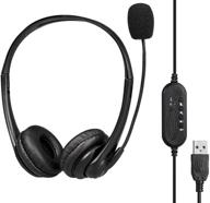 🎧 noise cancelling usb headset: enhanced audio clarity for computer, laptop, video calls & business meetings logo