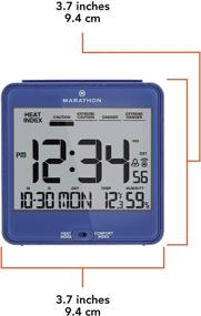 img 1 attached to CL030054BL Atomic Desk Clock with Backlight, Heat Index, and Comfort - Batteries Included