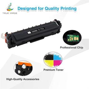 img 1 attached to 🖨️ High-Quality TRUE IMAGE Compatible Toner Cartridge Replacement for HP 410X CF410X CF411X CF412X CF413X – 4-Pack for Color Pro MFP M477 and M452 Printer Models