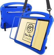 🚀 bam bino kids case [rugged space suit] for ipad pro 12.9 (2020/2018), 4th/3rd generation - designed in australia, with screen guard, pencil holder, strap (blue) logo