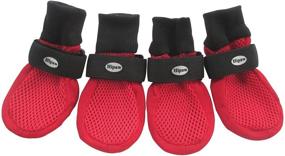 img 4 attached to 🐾 Stay Cool and Protected: Hipaw Breathable Dog Boots with Nonslip Rubber Sole for Summer Hot Pavement