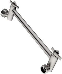 img 4 attached to 🚿 BRIGHT SHOWERS Adjustable Shower Arm Extension: Enhance Rain and Handheld Shower Experience with Solid Brass, 10 Inch Universal Arm Extender - Brushed Nickel Finish