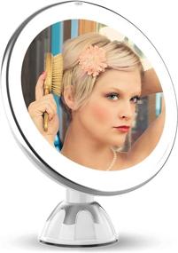 img 4 attached to Touch Screen Makeup Mirror with Lights, 1 Color Lighting, 360-degree Rotation and Spherical Universal Joint, Ideal for Tabletop, Bathroom, and Traveling (1X)