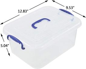 img 3 attached to Rinboat Plastic Stackable Storage Transparent