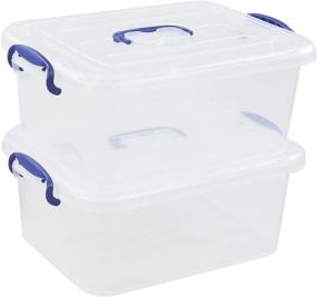 img 4 attached to Rinboat Plastic Stackable Storage Transparent