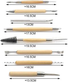 img 1 attached to 🎨 22Pcs Pottery Tool Set Carving Sculpting Modeling Hobby Ceramics Art Supplies Kit - HTTMT Professional Edition [P/N: ET-TOOL018-SR]