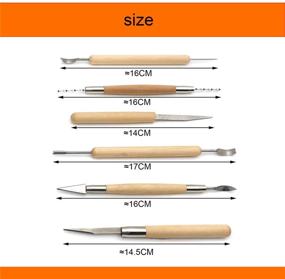 img 2 attached to 🎨 22Pcs Pottery Tool Set Carving Sculpting Modeling Hobby Ceramics Art Supplies Kit - HTTMT Professional Edition [P/N: ET-TOOL018-SR]