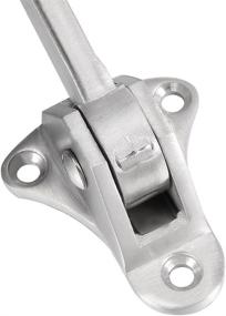 img 2 attached to 💯 uxcell Stainless Steel Easy-Step Kickdown Door Stop Holder Buffer - Premium Quality with Screws!