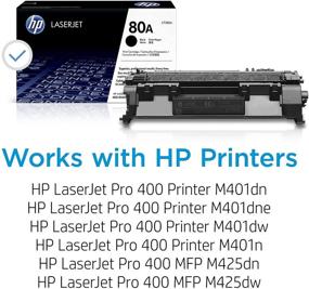 img 3 attached to 🖨️ HP 80A CF280A Toner-Cartridge - Black - Compatible with HP LaserJet Pro 400 Printer M401 series & M425dn