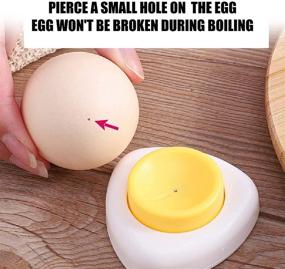 img 3 attached to Jawbush Egg Piercer: Magnetic Base & Safety Lock | Hard Boiled Egg Peeler + Pricker for Perfect Results