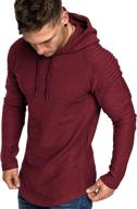 coofandy workout fitness hoodies pleated logo