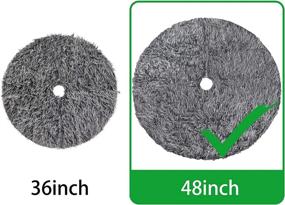 img 1 attached to 🎄 Ivenf 48-Inch Luxury Thick Plush Faux Fur Rustic Christmas Tree Skirt, Gray - Festive Xmas Holiday Decoration…