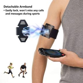 img 3 attached to 🏃 Carry Run Running Armband Phone Holder with 360° Rotation & Detachable Feature - Lightweight Sports Cell Phone Arm Band for iPhone 11 Pro XS XR X 8 7 6 Plus Samsung Galaxy S10 S9 S8 Smartphone