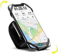 🏃 carry run running armband phone holder with 360° rotation & detachable feature - lightweight sports cell phone arm band for iphone 11 pro xs xr x 8 7 6 plus samsung galaxy s10 s9 s8 smartphone logo