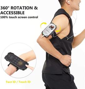 img 2 attached to 🏃 Carry Run Running Armband Phone Holder with 360° Rotation & Detachable Feature - Lightweight Sports Cell Phone Arm Band for iPhone 11 Pro XS XR X 8 7 6 Plus Samsung Galaxy S10 S9 S8 Smartphone