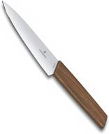 🔪 victorinox 6-inch swiss modern chef's knife with walnut wood handle logo