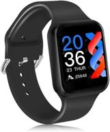 📱 cnpgd smart watch: track heart rate, blood pressure, and oxygen levels with touch screen smartwatch for men and women - iphone and android compatible (black) logo