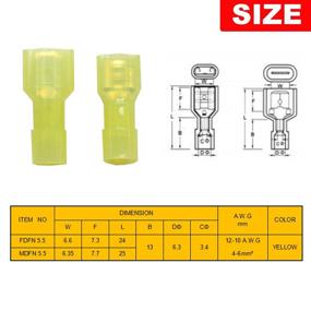 img 3 attached to Разъемы Yosawa, 100 шт., быстроразъемные соединения желтого цвета (NLGMY