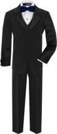 👔 gn210 boys' tuxedo formal dresswear: sleek black clothing at suits & sport coats logo