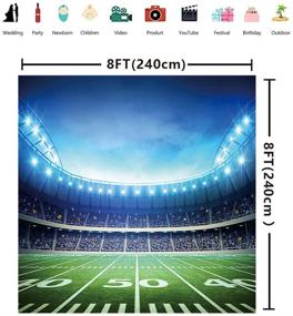 img 2 attached to 🏟️ Captivating RUINI Football Field Auditorium Light Themed Party Backdrop - 8x8FT