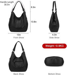 img 2 attached to Handbags Leather Shoulder Crossbody Compartments Women's Handbags & Wallets