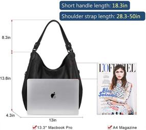 img 1 attached to Handbags Leather Shoulder Crossbody Compartments Women's Handbags & Wallets