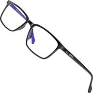 👓 attcl unisex blue light glasses: stylish eye protection for men & women - rectangular frame logo