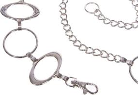 img 1 attached to Ladies Metal Circle Chain Silver Women's Accessories in Belts