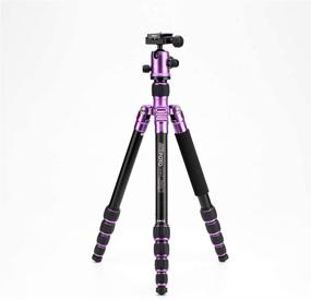 img 4 attached to 📸 MeFOTO RoadTrip Classic 61.6" Aluminum Travel Tripod/Monopod - Purple with Twist Locks, Triple Action Ballhead, Arca Swiss Plate and Case (A1350Q1P)