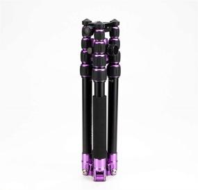 img 2 attached to 📸 MeFOTO RoadTrip Classic 61.6" Aluminum Travel Tripod/Monopod - Purple with Twist Locks, Triple Action Ballhead, Arca Swiss Plate and Case (A1350Q1P)