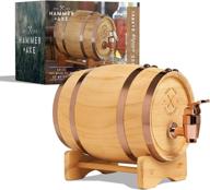 🪓 premium hammer + axe whiskey barrel: 1l capacity and 800ml/27 fl oz volume logo