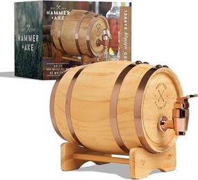 img 4 attached to 🪓 Premium Hammer + Axe Whiskey Barrel: 1L Capacity and 800ml/27 fl oz Volume