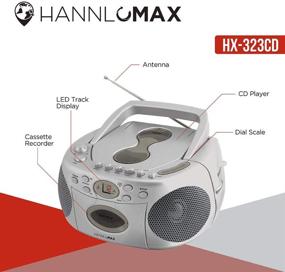 img 1 attached to 🔊 HANNLOMAX HX-323CD: Portable CD Player with Cassette Recorder, AM/FM Radio, Auxiliary Input, Headphone jack, AC/DC Dual Power - Silver