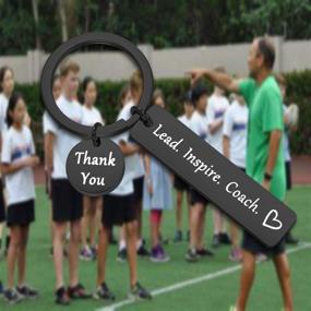 img 1 attached to 🎁 FEELMEM Coach Gift: Lead, Inspire, and Appreciate | Thank You Coach Keychain for Cheer, Football, Baseball, Volleyball, Track | Sports Gift