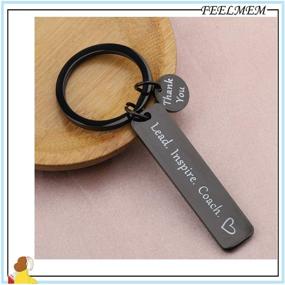 img 2 attached to 🎁 FEELMEM Coach Gift: Lead, Inspire, and Appreciate | Thank You Coach Keychain for Cheer, Football, Baseball, Volleyball, Track | Sports Gift